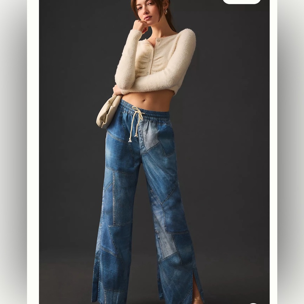 Pilcro Low-Rise Patchwork Pants Size XL preowned